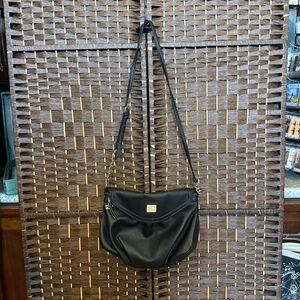 Elegant Black Leather Shoulder Bag